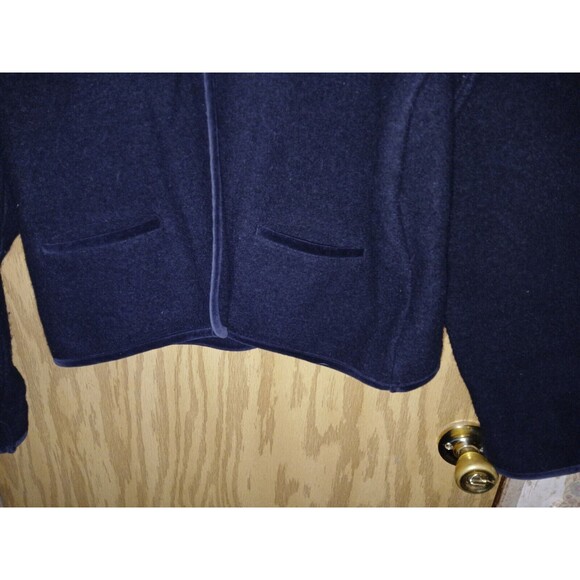 Pendleton 100% Merino Wool 2 Button Blazer Womens Size Medium Black Vintage - Picture 13 of 13